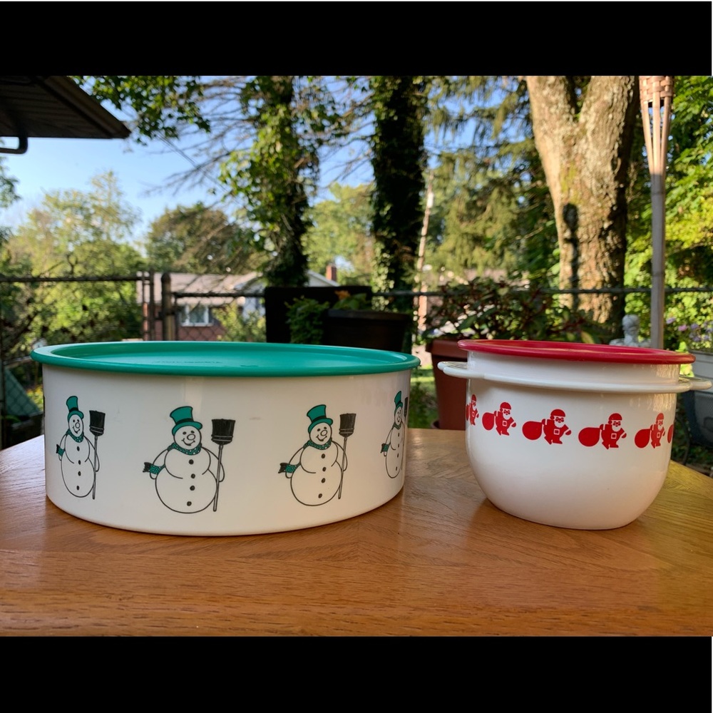 Vintage Holiday Tupperware Containers